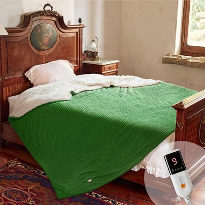 Texciting Heated Blanket Twin Size,Electric Blanket,ETL‑Cert,Emerald Green