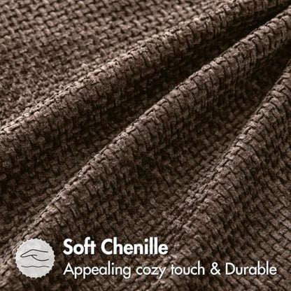 MIULEE Decorative Dark Brown Euro Sham Pillow Covers 24x24 Inch 2 Pack