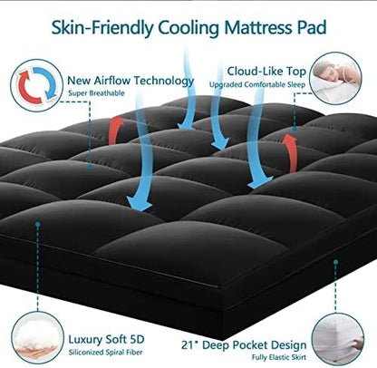 King Mattress Topper, 900 GSM High-Fill Design, Fuller & Plusher Feel
