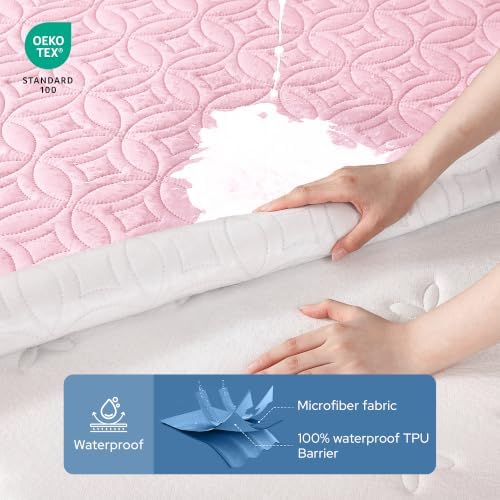 BEDLORE Waterproof Mattress Protector, California King Size Mattress Pad