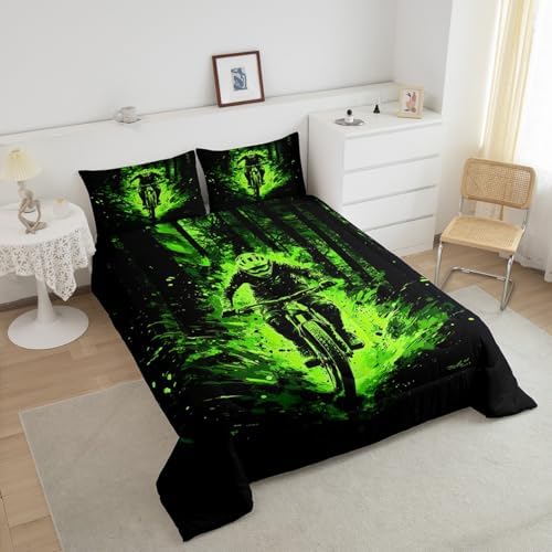 Feelyou Dirt Bike Kids Bedding Set Boys Girls Twin Size