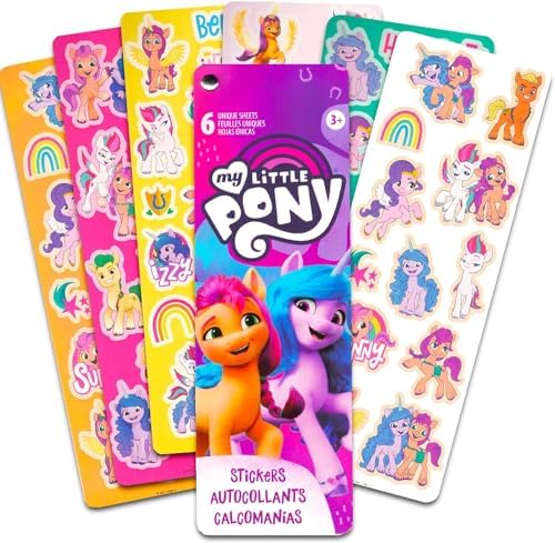My Little Pony Sheet Set - My Little Pony Bedding Bundle for Toddler Beds Includes 1 Flat Sheet, 1 Fitted Sheet, 1 Pillow Cases, 1 Quilted Bedspread, More | MLP Bedding