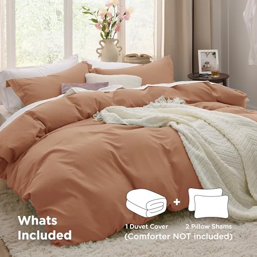 Bedsure Taupe California King Duvet Cover - Prewashed Cotton-Like Polyester Extra Soft Bedding Set, Includes 1 Cal King Duvet Cover 104x98 Inches with Zipper Closure & 2 Pillow Shams, No Comforter