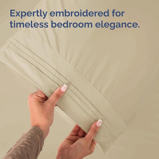 Body Pillowcases Set of 2-20x54 Long Body Pillow Case - Soft Body Pillow Cover for Sleeping & Side Sleepers - Comfy, Breathable, Wrinkle & Fade Free - Machine Washable w/Envelope Enclosure (Cream)