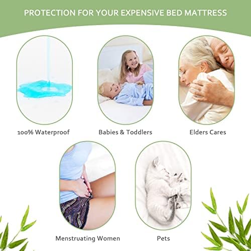 Full Size Mattress Protector, Skin Friendly and Breathable Mattress Cover, Viscose Jersey Double Bed Size Mattress Pad with 14" Deep Pocket,2 Pack