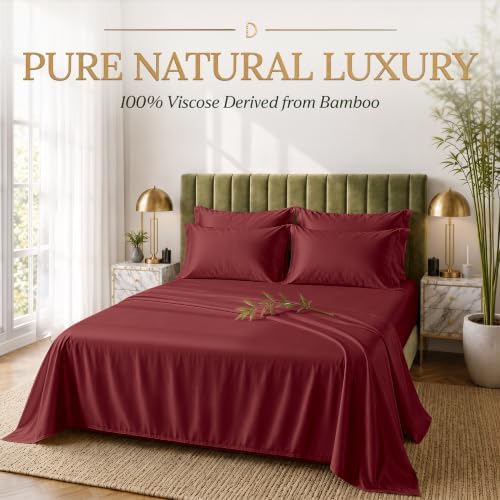 DECOLURE 100% Viscose Derived from Bamboo Sheets | 6 Pc Bed Set
