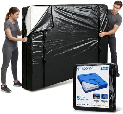 TICONN Mattress Bags for Moving, Heavy Duty Mattress Cover Storage Bag