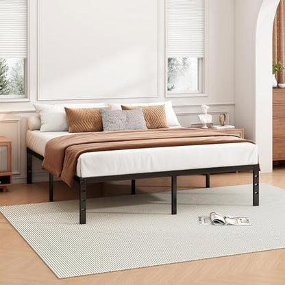 Hafenpo 14 Inch Full Bed Frame, Under Bed Storage, Black