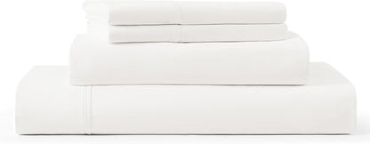 UGG Hedi Full XL Sheet Set 4-Piece Luxury Cooling Sheets Deep Pockets Premium Bedding with 2 Pillow Shams Hypoallergenic Machine Washable Soft Lightweight Bed Set for Bedroom, Full XL, White