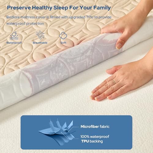 2 Pack Waterproof Mattress Protector King Size, Deep Pocket Fit, Washable