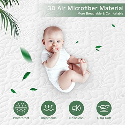 Sufdari Full Waterproof Mattress Protector, Waterproof Mattress Cover,Breathable & Noiseless Mattress Pad, Waterproof Quilted Fitted Sheet Fits Up to 8-18" Deep Pocket