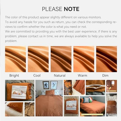 Ventidora Duvet Cover Set Washed Cotton Linen-Like Texture 3 Piece Bedding Set Oversized King Size, Corner Ties(1 Duvet Cover+2 Pillowcases)