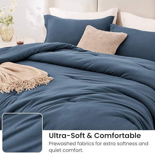 Love's cabin Navy Blue Twin/Twin XL Comforter Set, 2-Piece Bed Set
