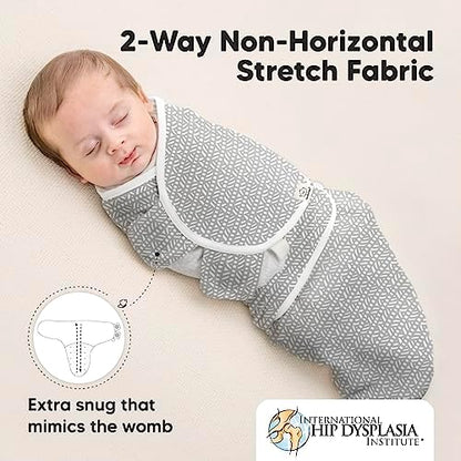 KeaBabies 3-Pack Organic Baby Swaddles for Newborns, Infant, Nordic, 0-3M