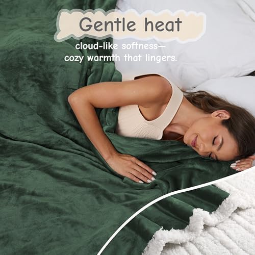 Soypipo Electric Heated Blanket 84"x90", 9 Heat Settings 10-Hour Auto-Off