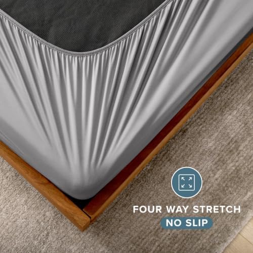 Bare Home Twin Size Box Spring Cover Wrap Around (Twin, Light Grey)