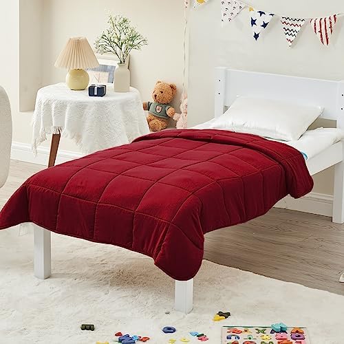 yescool Weighted Throw Blanket 7lbs, 41" x 60", Red