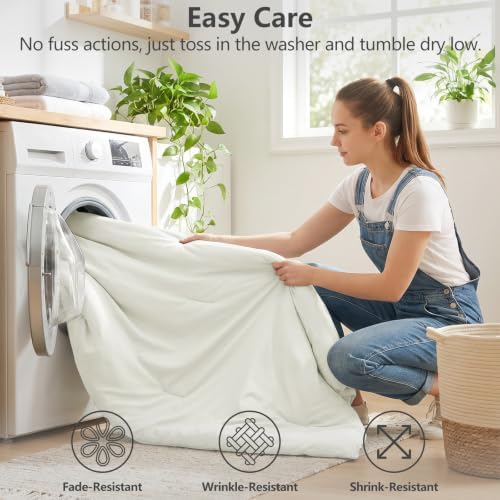 CozyLux Twin Comforter Set Ivory, 5 Pieces Bed in a Bag Twin Comforter Set with Sheets, Soft Bedding Sets with Down Alternative Comforter, Sheets, Pillowcase & Sham, Soft Bed Set for All Seasons