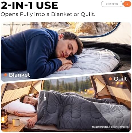Sleeping Bags for Adults,Compact Lightweight Backpacking Sleeping Bag with Compression Sack for Youth, Camping Essentials Gearfor Hiking Travel Climbing Outdoor&Indoor Use