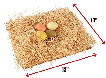PRECISION PET Chicken Nesting Pads by Petmate – 13” x 13” Premium Chicken Bedding Fit Most Nesting Boxes – 40 Pack,Beige, Made in USA