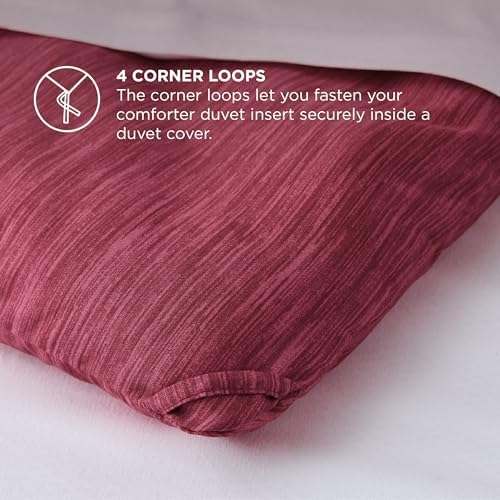 Bedsure Red Twin Comforter Set, Soft College Dorm Room Essentials 2 Pcs