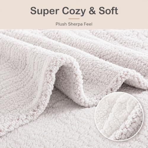 Eydna Electric Heated Blanket Full Size 72"×84" with 9 Heating Levels & 1-10Hs Auto Off，Double Sided Plush Sherpa, Energy Efficient, Machine Washable, Couch & Bed, Light Gradient Purple