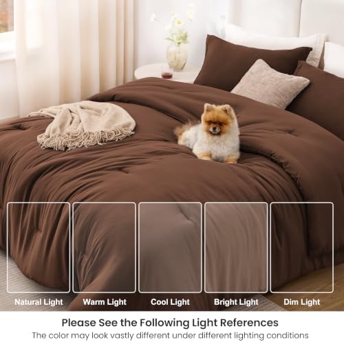 Love's cabin Brown Twin/Twin XL Comforter Set, 2-Piece Prewashed Bed Set