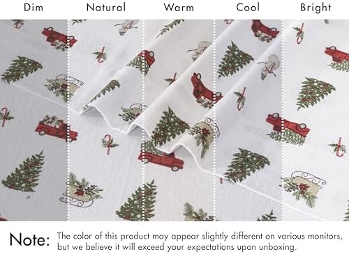 RUVANTI Flannel Sheets King Size, Holiday Haul