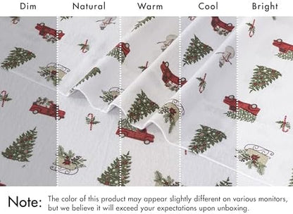 RUVANTI Flannel Sheets Queen Size, Holiday Haul