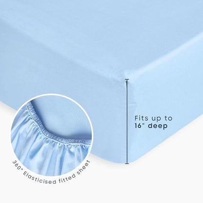 Wake In Cloud - Race Car Bedding Set for Boys, Cute Colorful Sports Car Supercar Wheels Comforter Set with Sheets, 5 Pieces Kids Bed in a Bag, Blue, Twin Size