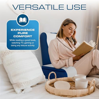Kolbs Wedge Reading Pillow, Cushion with Arms for TV, Books, Nursing, Back - Bed Pillow for Sitting Up in Comfort, Plush Backrest Pillow. Sit Up in Comfort