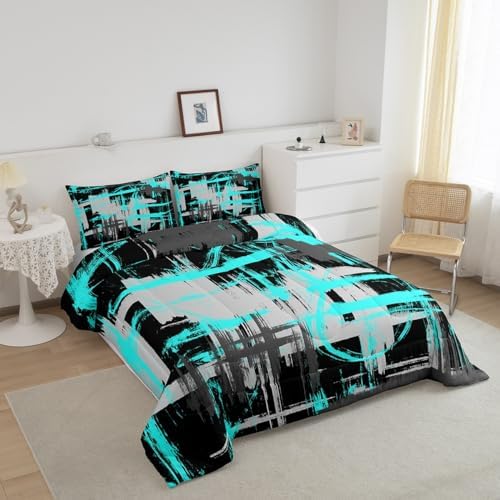 Feelyou Striped Comforter Set King Size Kids Boys Bedding