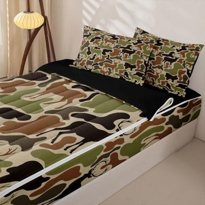 Feelyou Camo Deer Hunting Comforter Set Twin Size Kids Boys Bed in a Bag