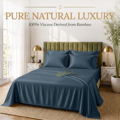 DECOLURE 100% Viscose Derived from Bamboo Sheets | 6 Pc Bed Set