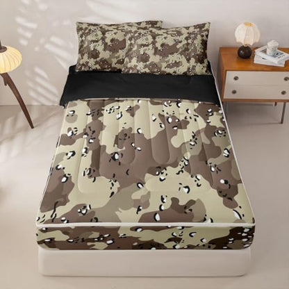 Feelyou Camoufalge Camo Wild Comforter Set Twin Size Kids Boys Girls