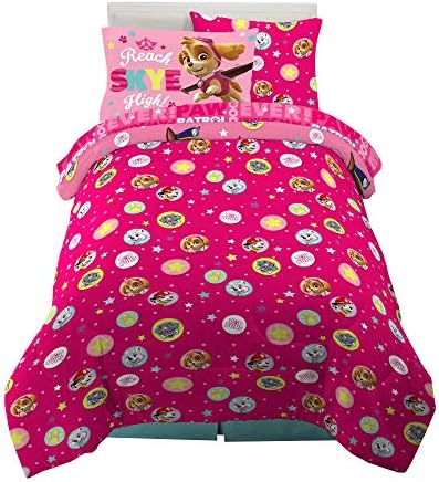 Paw Patrol Girls Kids Bedding Super Soft Comforter and Sheet Set with Sham, 5 Piece Twin Size, (100% Officially Licensed Nickelodeon Product) By Franco