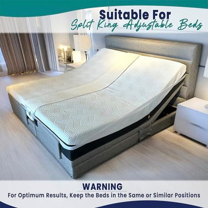 Bed Bridge, Split King Gap Filler for Adjustable Bed, 12"x80"