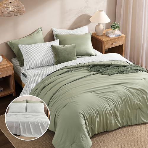 Oversized King Comforter Set- 7 Pieces Soft Bed in a Bag King Bedding Set