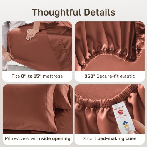 California Design Den 600 Thread Count Extra Long Twin Sheets Set, 3 Pcs