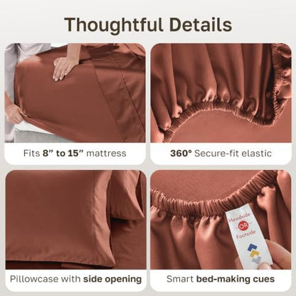 California Design Den 600 Thread Count Extra Long Twin Sheets Set, 3 Pcs