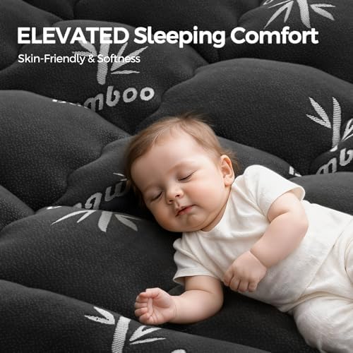 SakuraHome Queen Size Mattress Topper,Extra Thick Pillow Top Mattress Pad