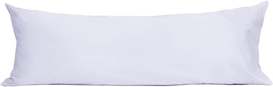 Sunflower Body Pillowcase 100% Cotton Long Pillow Cover/Case Envelope Closure 1 Pack, 20×54 inches Light Purple, Soft and Breathable