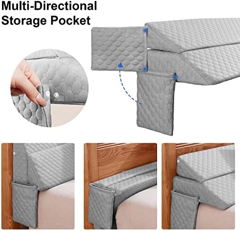 EUHAMS Queen Bed Wedge Pillow, Mattress Gap Filler for Headboard