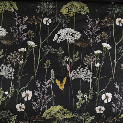 Yiran Floral Full Size Comforter Set, Black Dandelion Plant Botanical Comforter Bedding Set, 7 Piece Summer Bed in a Bag, Soft Microfiber Complete Bedding Set with Sheets for All Season