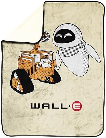 Jay Franco Kids Plush Throw Blanket – Soft & Cozy Fleece Throw for Bedroom & Couch Décor, Official Licensed Product, Beige - Wall-E, 40x50 - Travel Blanket