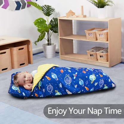 Primlect Toddler Nap Mat with Pillow, Thickened Extra Large Sleeping Bag