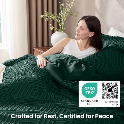 JOLLYVOGUE Duvet Cover Queen, 3-Piece, Ultra Soft Pre-Washed Microfiber
