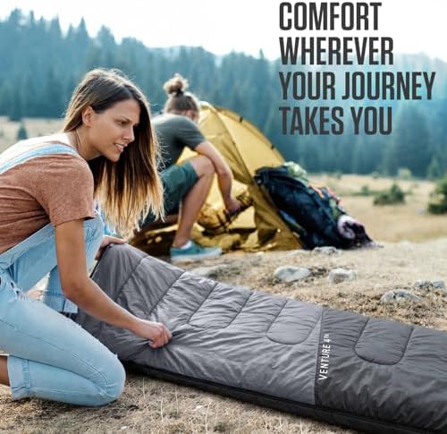 VENTURE 4TH Backpacking Sleeping Bag for Camping - Single, XXL & Double