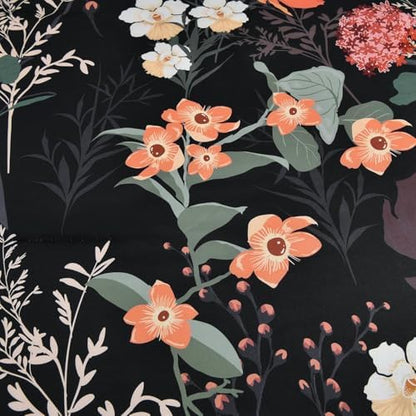 Full Size Comforter Set,Dark Black Red Floral Bedding Comforter Set 7 Piece