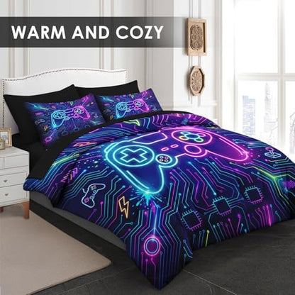 WeCozy 7 Pieces Full Comforter Set for Boys - Gaming Bedding for Kids